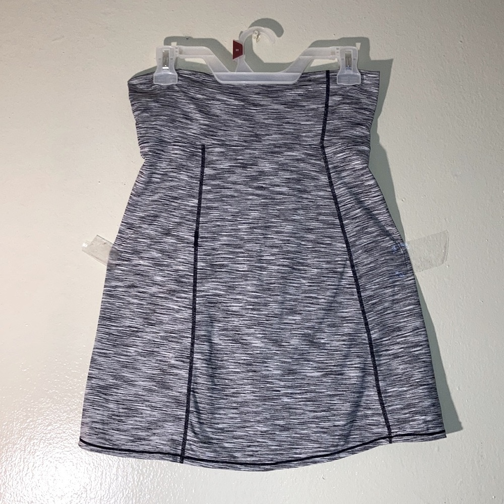 PrAna Fold Over Waist Leanne Athletic Activewear Skirt Size XS Heather Gray
